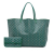 Goyard AB Goyard Green Coated Canvas Fabric Goyardine Saint Louis GM France