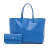 Goyard AB Goyard Blue Coated Canvas Fabric Goyardine Saint Louis PM France