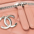 Chanel AB Chanel Pink Lambskin Leather Leather Lambskin Top Handle Vanity Case with Chain France