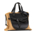 Loewe B LOEWE Brown Beige with Black Raffia Natural Material Small and Leather Gate Top Handle Bag Spain