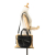 Loewe B LOEWE Brown Beige with Black Raffia Natural Material Small and Leather Gate Top Handle Bag Spain