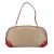 Celine B Celine Brown Beige with Red Coated Canvas Fabric Macadam Shoulder Bag Italy