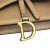 Christian Dior B Dior Gold Calf Leather Saddle Belt Pouch Italy