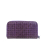 Bottega Veneta B Bottega Veneta Purple Snake Skin Leather Karung Intrecciato Continental Wallet Italy