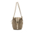 Prada B Prada Brown Canvas Fabric Canapa Logo Shoulder Bag Italy