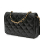 Chanel B Chanel Black with Gold Lambskin Leather Leather CC Bicolor Quilted Lambskin Wallet On Chain Italy