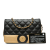 Chanel B Chanel Black with Gold Lambskin Leather Leather CC Bicolor Quilted Lambskin Wallet On Chain Italy