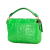 Fendi B Fendi Green Calf Leather Mini Embossed Zucca Baguette Satchel Italy