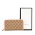 Gucci AB Gucci Brown Beige with Pink Canvas Fabric GG Zip Around Continental Wallet Italy