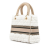 Christian Dior B Dior White Fur Natural Material Medium Shearling Cannage Lady D-Lite Italy