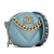 Chanel B Chanel Blue Light Blue Lambskin Leather Leather Lambskin 19 Round Clutch with Chain Italy