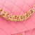 Chanel Pink Medium Quilted Lambskin Logo Letters Chanel Touch Chain Flap Italy