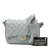 Chanel AB Chanel Gray Calf Leather Quilted skin Bolero de Chanel Flap France