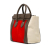 Celine B Celine Red with Multi Pony Hair Natural Material Mini Tricolor Luggage Tote Italy