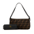 Fendi AB Fendi Brown Canvas Fabric Zucca Pochette Italy