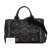 Prada AB Prada Black Denim Fabric Canapa Bijoux Satchel Italy