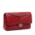 Chanel B Chanel Red Caviar Leather Leather Medium Classic Chevron Caviar Double Flap France