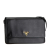 Prada B Prada Black Saffiano Leather Metal Flap Wallet With Strap Italy