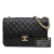 Chanel AB Chanel Black Lambskin Leather Leather CC Quilted Lambskin Westminster Pearl Flap Italy