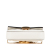 Fendi AB Fendi White Calf Leather Nano Zucca Embossed Baguette Charm Italy