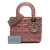 Christian Dior B Dior Pink Rose Gold Satin Fabric Small Cannage Swarovski Lady Dior Italy