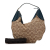 Gucci AB Gucci Brown Beige Canvas Fabric Horsebit Glam Hobo Italy