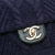 Chanel B Chanel Blue Navy Knit Fabric Small Paris Hamburg Cable Flap France