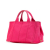 Prada B Prada Pink Canvas Fabric Canapa Logo Satchel India