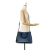 Prada B Prada Blue with Black Saffiano Leather Medium Lux Bicolor Galleria Satchel Italy