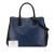 Prada B Prada Blue with Black Saffiano Leather Medium Lux Bicolor Galleria Satchel Italy