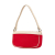 Burberry B Burberry Red with Brown Light Beige Calf Leather Canvas Shoulder Bag United Kingdom