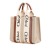 Chloé B Chloé Brown Beige Canvas Fabric Small Woody Tote Italy