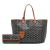 Goyard AB Goyard Black Coated Canvas Fabric Goyardine Saint Louis PM France