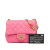 Chanel AB Chanel Pink Lambskin Leather Leather Mini Square Lambskin Pearl Samba Flap Italy