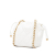 Chanel AB Chanel White Lambskin Leather Leather Quilted Lambskin Chain Around Bucket Bag Italy