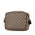 Gucci B Gucci Brown Beige Coated Canvas Fabric GG Supreme Crossbody Italy