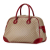 Celine B Celine Brown Beige with Red Coated Canvas Fabric Macadam Handbag Italy