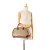 Celine B Celine Brown Beige with Red Coated Canvas Fabric Macadam Handbag Italy