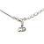 Christian Dior AB Dior Silver Silver Metal Crystal D Pendant Necklace Germany