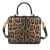 Dolce&Gabbana AB Dolce & Gabbana Brown Calf Leather Leopard Embroidered Box Satchel Italy