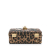 Dolce&Gabbana AB Dolce & Gabbana Brown Calf Leather Leopard Embroidered Box Satchel Italy