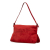 Fendi B Fendi Red Suede Leather Double Flap Shoulder Bag Italy