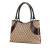 Gucci B Gucci Brown Beige Canvas Fabric GG Tote Italy