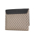 Gucci AB Gucci Brown with Black Canvas Fabric Large GG Supreme Clutch Italy