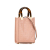 Fendi B Fendi Pink Calf Leather Mini Zucca Embossed Sunshine Shopper Tote Italy