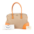 Prada B Prada Brown Beige Canvas Fabric Cinghiale Trimmed Canapa Tote Italy