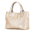 Loewe B LOEWE Brown Light Beige Calf Leather Metallic skin Fusta 28 Tote Spain