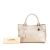 Loewe B LOEWE Brown Light Beige Calf Leather Metallic skin Fusta 28 Tote Spain