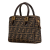 Fendi B Fendi Brown Canvas Fabric Zucca Satchel Italy