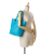 Bottega Veneta B Bottega Veneta Blue Turquoise Nappa Leather Leather Nappa Intrecciato Belted Tote Italy